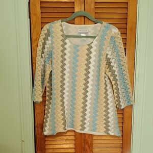 Alfred Dunner Petite Gray Top